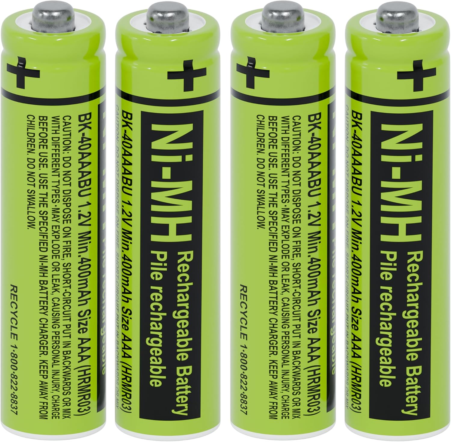 RocketBus 4 BK-40AAABU 1.2V 400mAh Ni-MH Rechargeable Battery Packs for Panasonic Cordless Phone System BK40AAABU