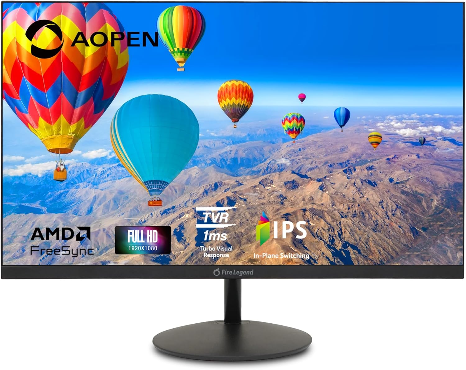 AOPEN by Acer 32SA2Q Abi 31.5″ FHD 1920 x 1080 Zero-Frame IPS Gaming Office Monitor | AMD FreeSync Technology | Ultra-Thin Stylish Design | 75Hz | HDR 10 | 1ms TVR | Tilt | HDMI & VGA Ports