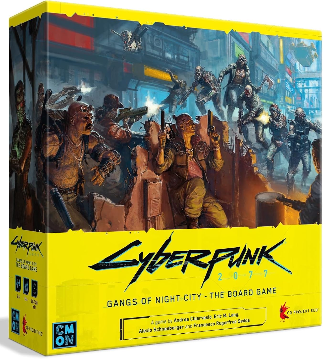 CMON Cyberpunk 2077: Gangs of Night City Board Game – Conquer Night City in This Immersive Sci-Fi Strategy Game! Adventure Game, Ages 14+, 1-4 Players, 90-120 Min Playtime, Made