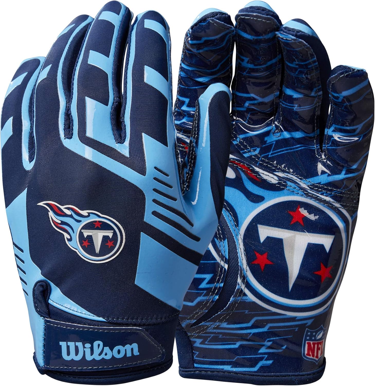 WILSON NFL Stretch Fit Football Gloves – Youth and Adult Sizes