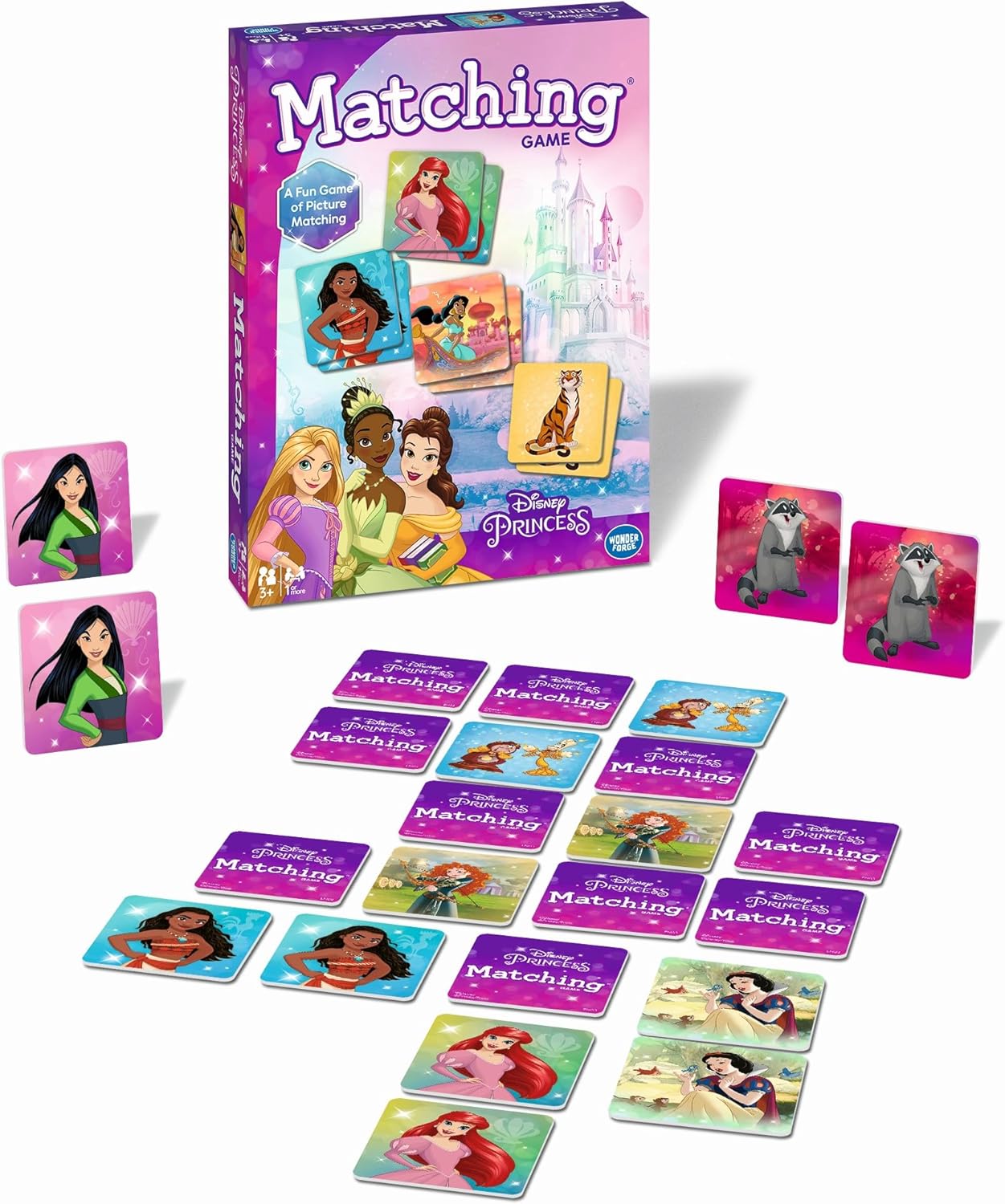 Wonder Forge Disney Princess Matching Game-Fun & Quick Memory Game for Kids | Engaging Toy for Ages 3-5 Years | Features Beloved Disney Princesses | Ideal for Solo or Family Play (Packaging May Vary)