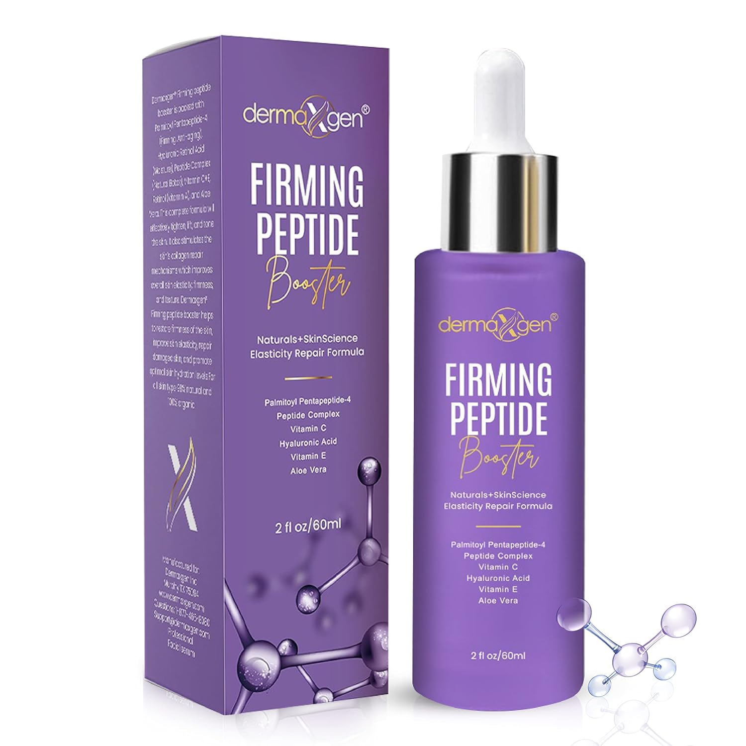 Peptide Complex Serum + MATRIXYL 3000 ORGANIC HYALURONIC – Powerful Triple Combination Serum Anti Aging & Wrinkles – Heals and Repairs Skin Set – 2 FL OZ