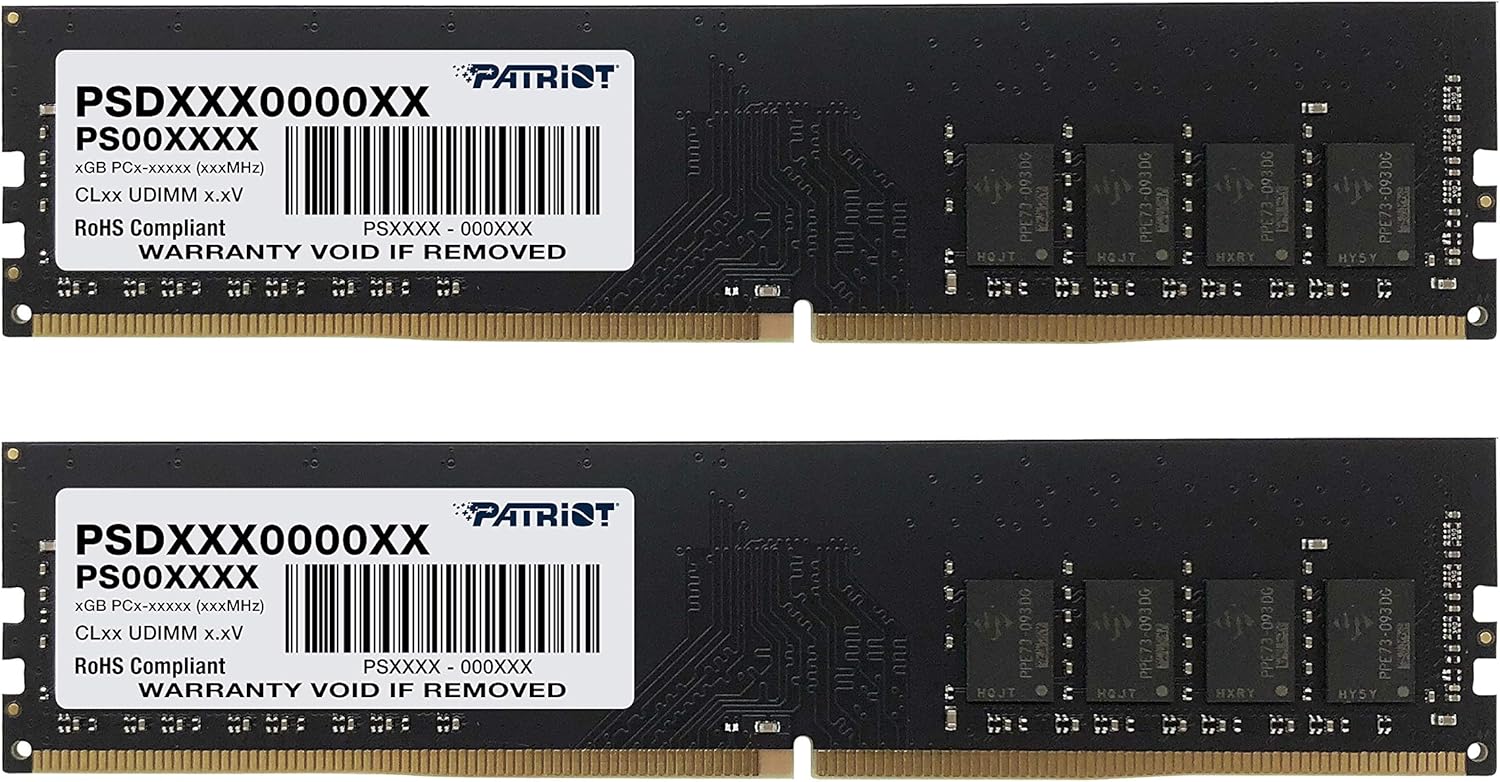 Patriot Memory Signature Line DDR4 16GB (2 x 8GB) 2666MHz (PC4-21300) UDIMM Dual Kit Memory Kit PSD416G2666K