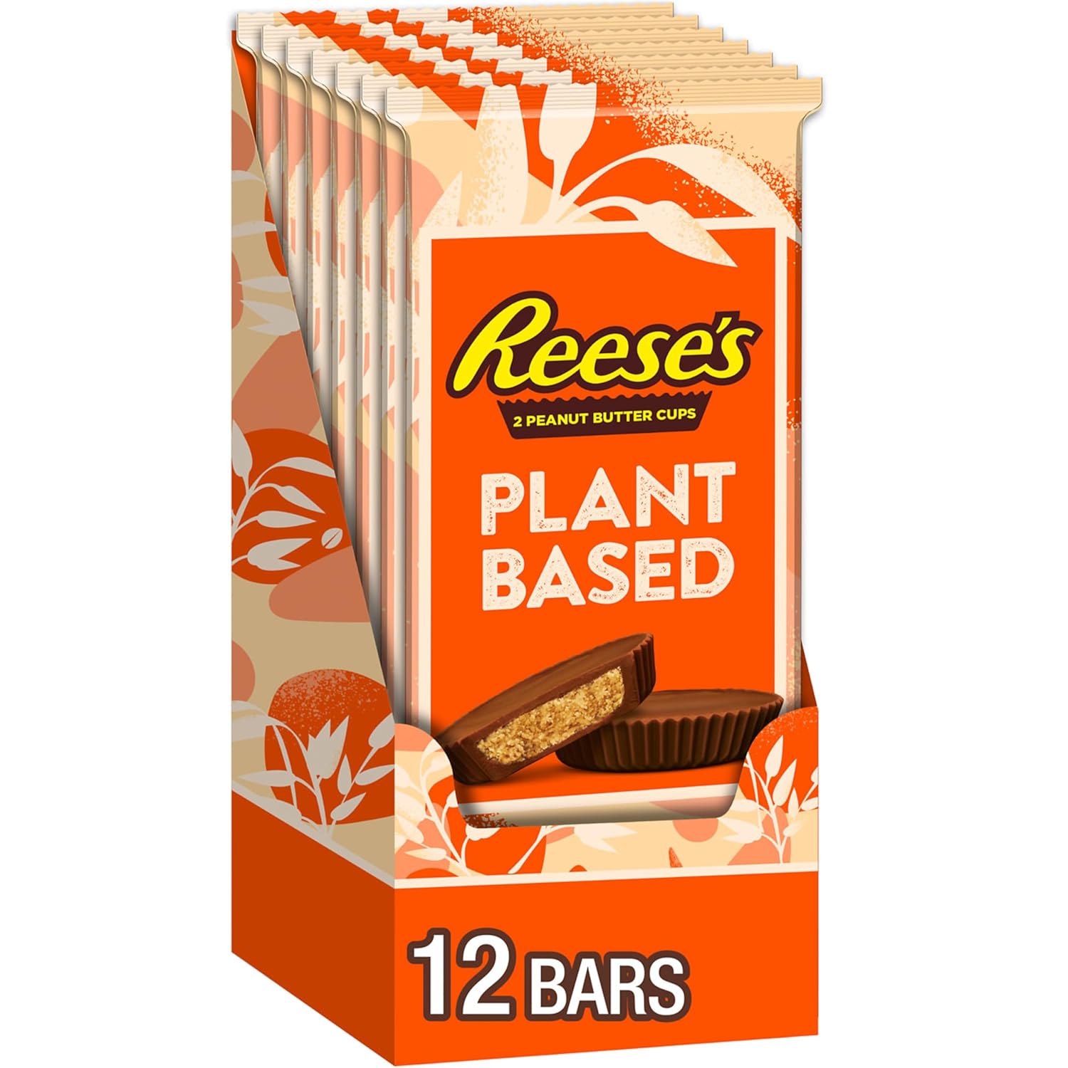 REESE’S Plant Based Oat Chocolate Confection Peanut Butter Cups, Candy Packs, 1.4 oz (12 Count)