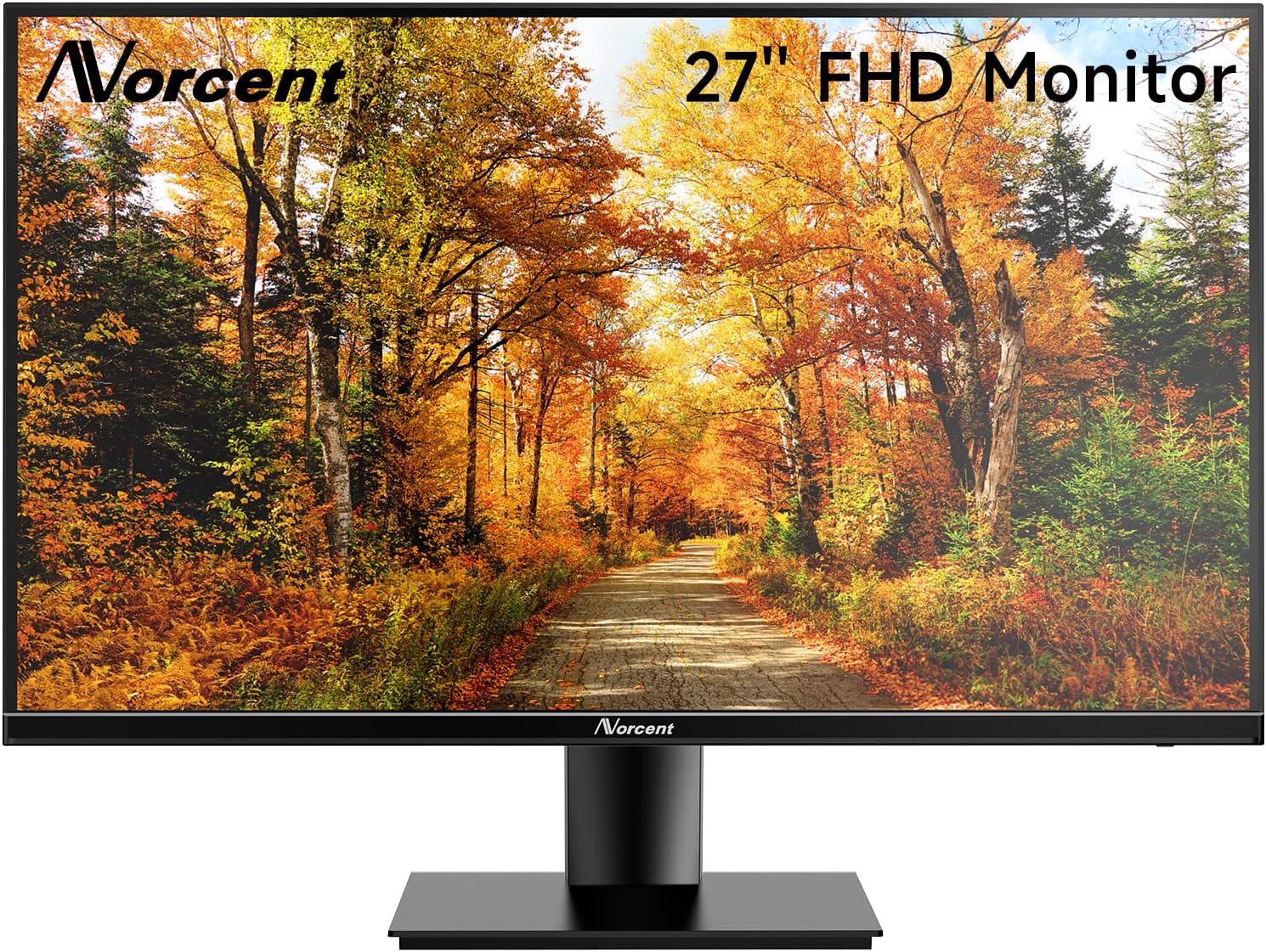 27 Inch Desktop Frameless Monitor, 75hz Full HD 1080p VA LED Display, HDMI VGA Port, Wide Viewing Angle Blue Light Protection, Thin Frame Vesa Mountable, Adjustable Angle Screen, MN27-H