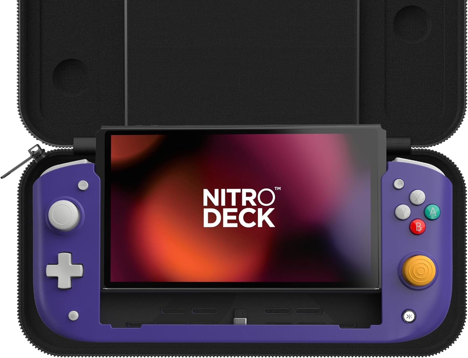 CRKD Nitro Deck Limited Edition with Carry Case – Professional Handheld Deck with Zero Stick Drift for Nintendo Switch and Switch OLED (Retro Purple – Nostalgia Collection)