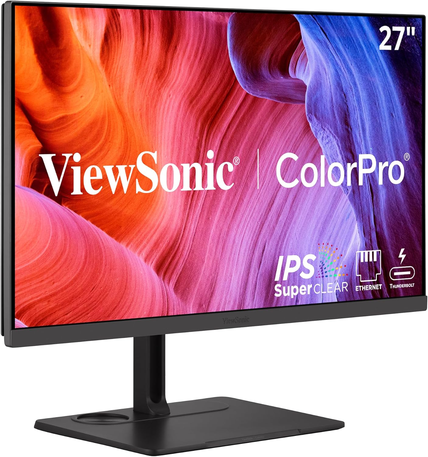 ViewSonic VP2776T-4K 27 Inch 4K UHD IPS Monitor with Advanced Ergonomics, Thunderbolt 4, 100% sRGB Rec 709, Pantone Validated, USB C, HDMI 2.1, and DP Daisy Chain for Home and Office