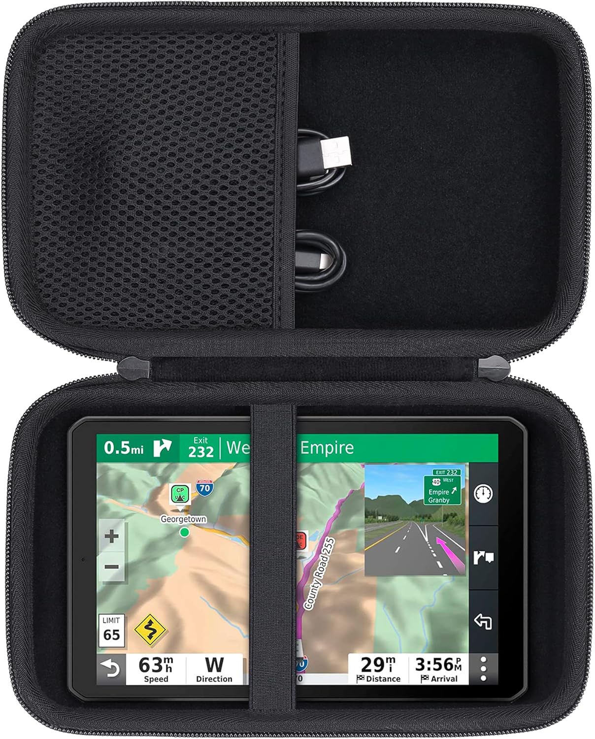 Aenllosi Hard Carrying Case Compatible with Garmin dezl OTR800/dezl OTR810/DriveSmart 86/RV 890 8-inch Car GPS Navigator