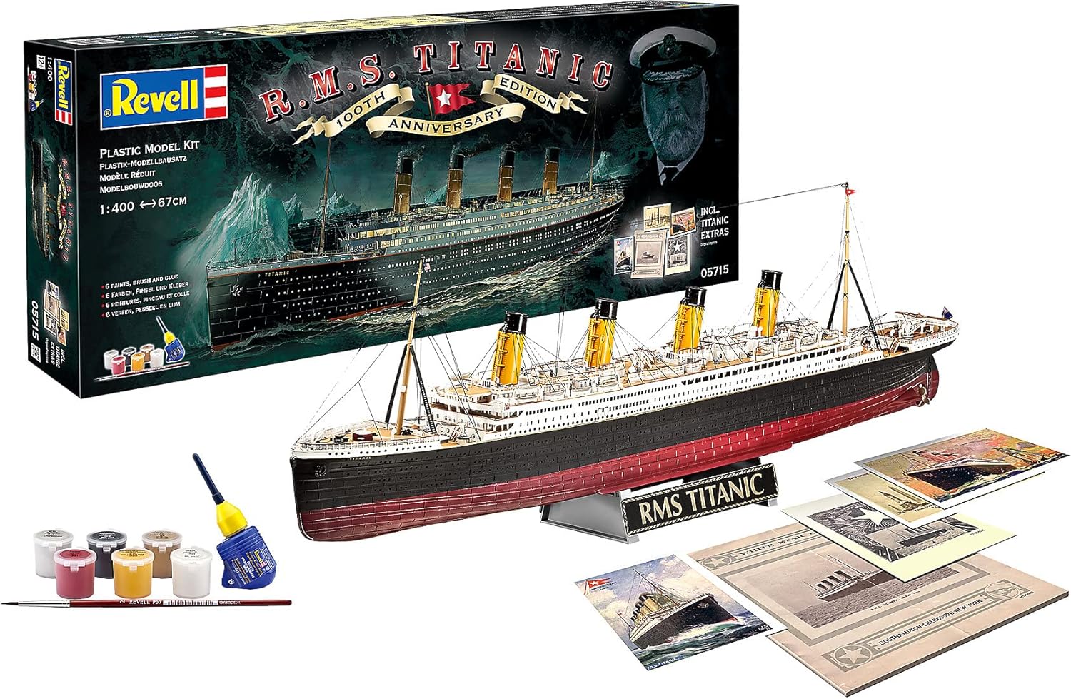 Revell 05715 1:400 RMS Titanic 100th Anniversary Edition Gift Set,White