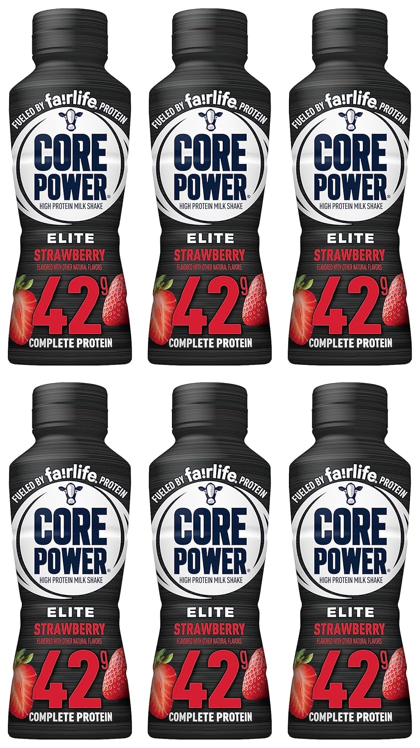 Fairlife Core Power High Protein Milk Shakes, Ready to Drink (6 Strawberry, 42g)