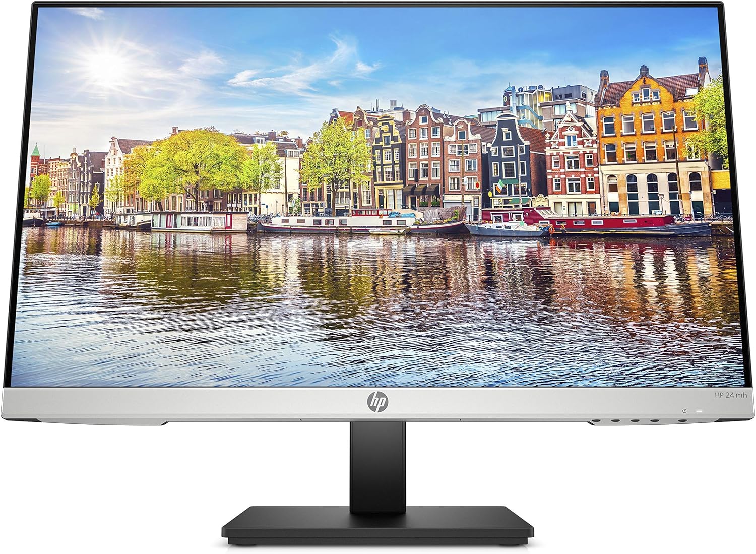 HP 24mh FHD Computer Monitor with 23.8-Inch IPS Display (1080p) – Built-In Speakers and VESA Mounting – Height/Tilt Adjustment for Ergonomic Viewing – HDMI and DisplayPort – (1D0J9AA#ABA)