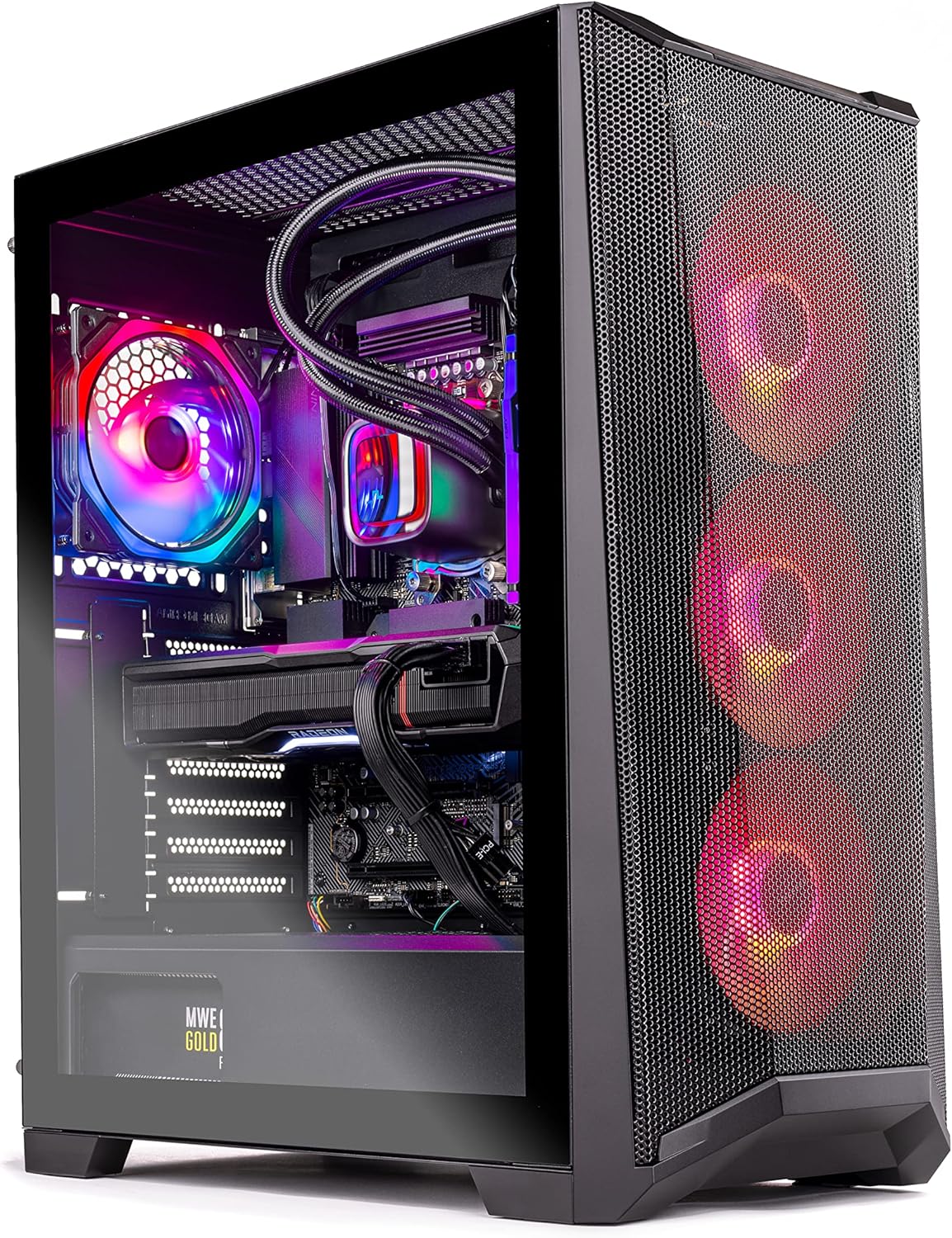 Skytech Gaming Chronos Gaming PC, Ryzen 7 7700X 4.5 GHz, RTX 4070, 1TB NVME, 32GB DDR5 RAM RGB, 650W Gold PSU Wi-Fi, Win 11 Home, RGB-Keyboard and RGB-Mouse Included