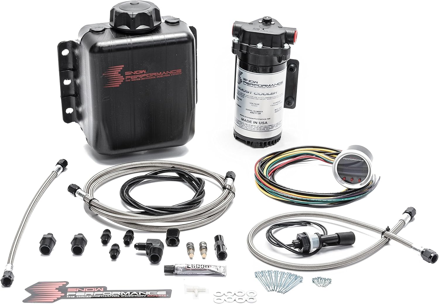 Stage 2 Boost Cooler Forced Induction Progressive Water-Methanol Injection Kit (Stainless Steel Braided Line, 4AN Fittings)