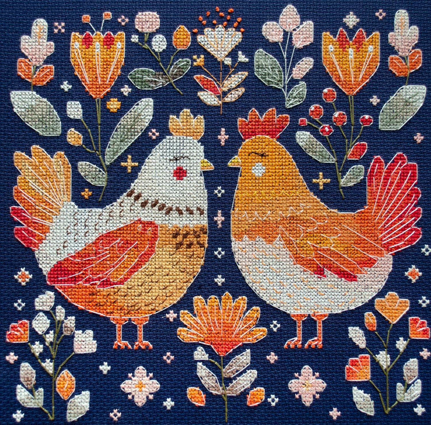 Wizardi Counted Cross-Stitch kit – Best Hen Friends AH-247 Abris Art