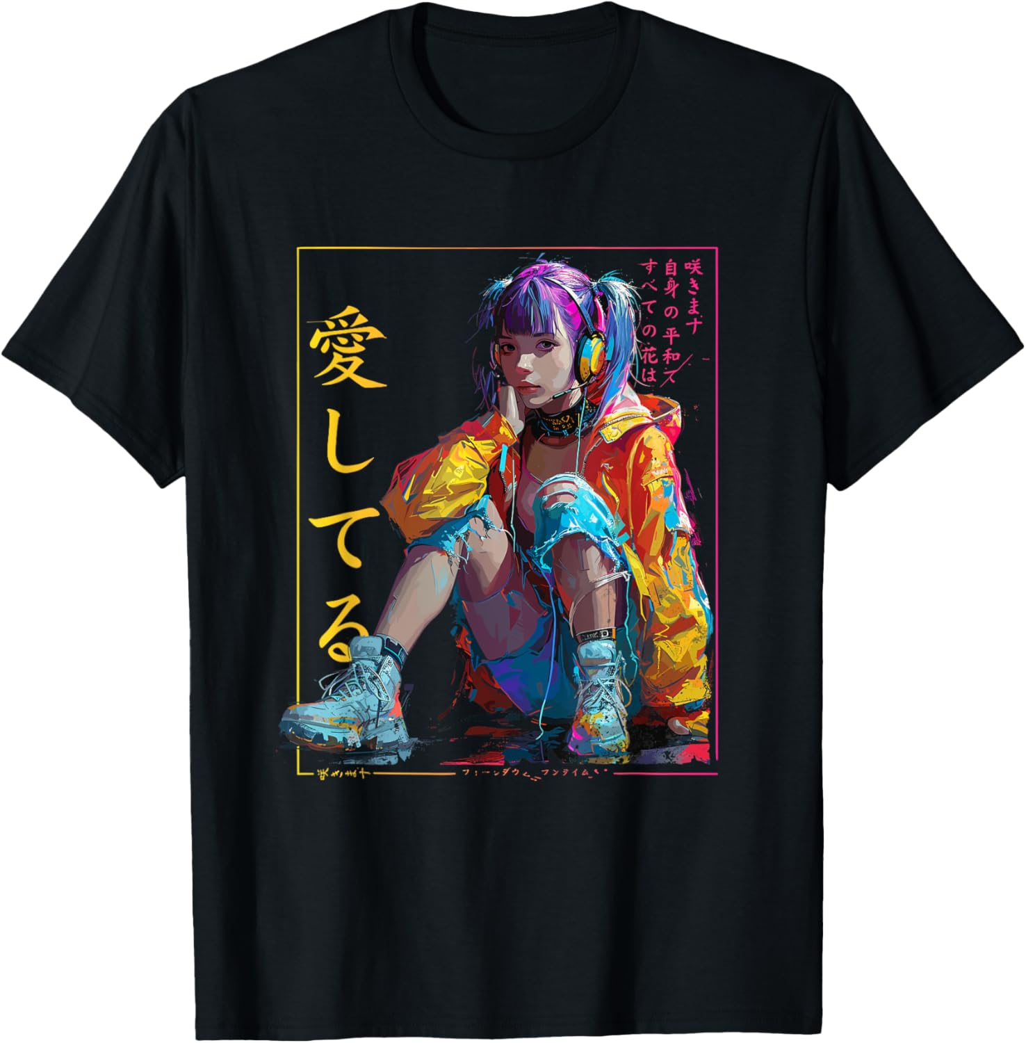 Cyberpunk anime girl T-Shirt