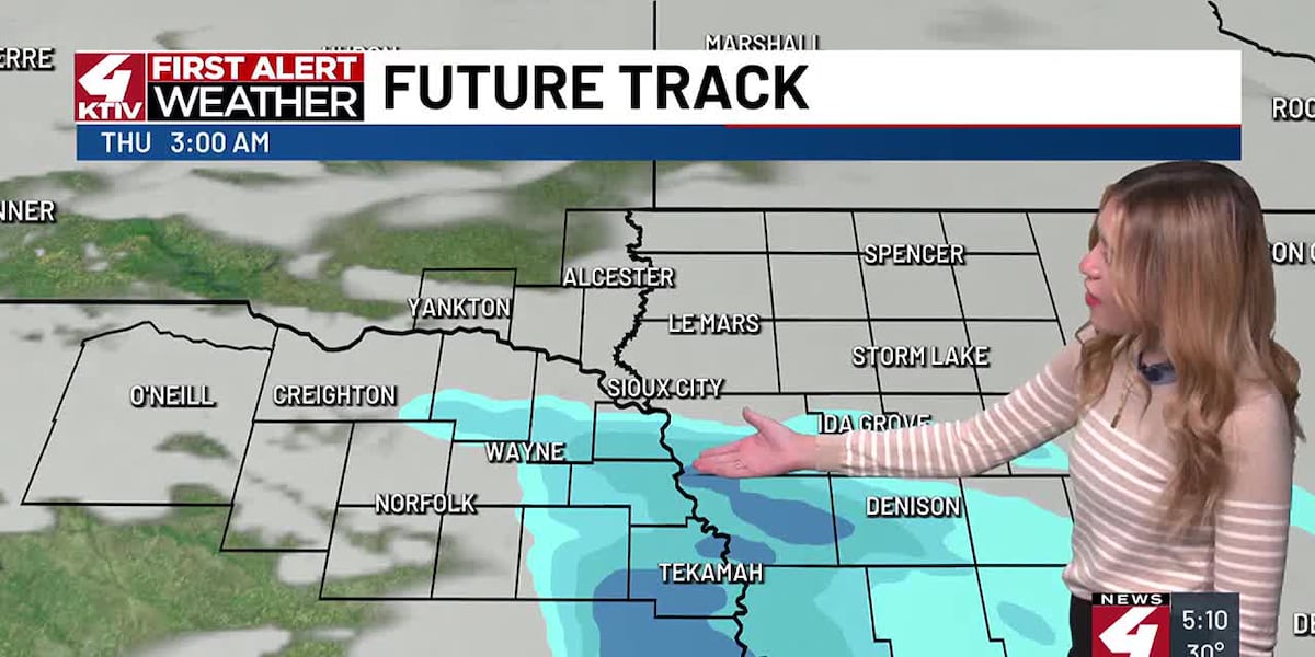 Light snow showers moving through Siouxland overnight