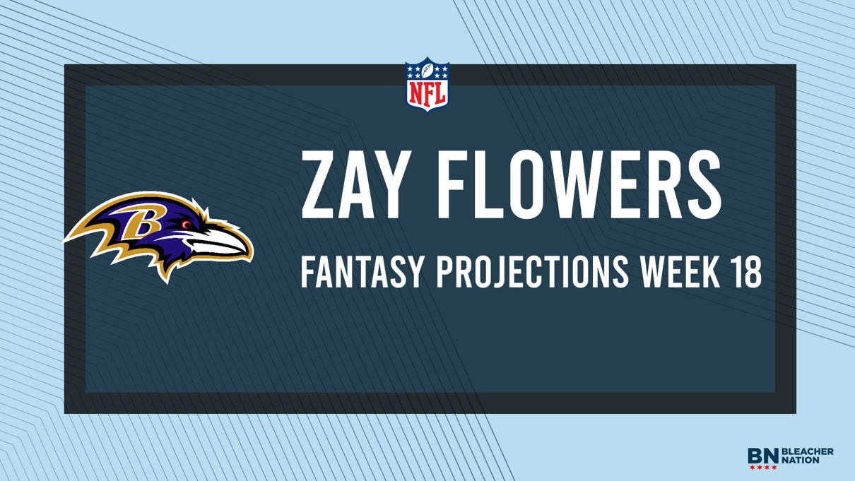 Zay Flowers Fantasy Week 18: Projections vs. Browns, Points and Stats, Start or Sit