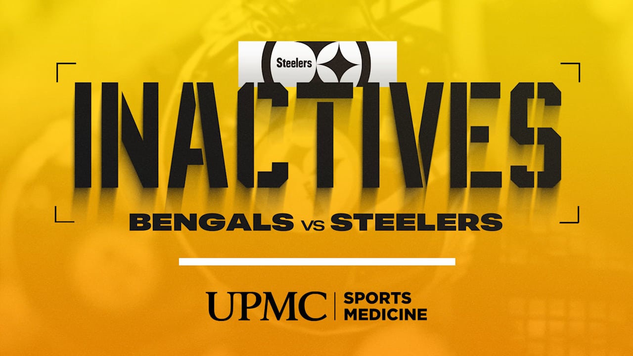 Steelers inactives for Week 18 vs. Bengals