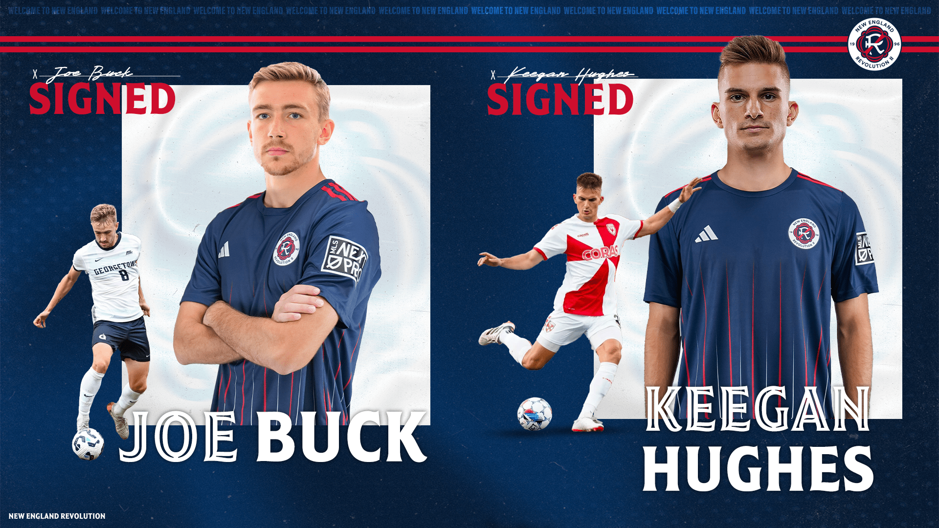 Revolution II sign midfielder Joe Buck and defender Keegan Hughes