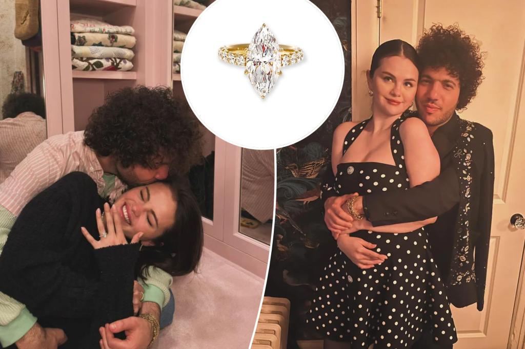 Selena Gomez’s marquise engagement ring from Benny Blanco: details