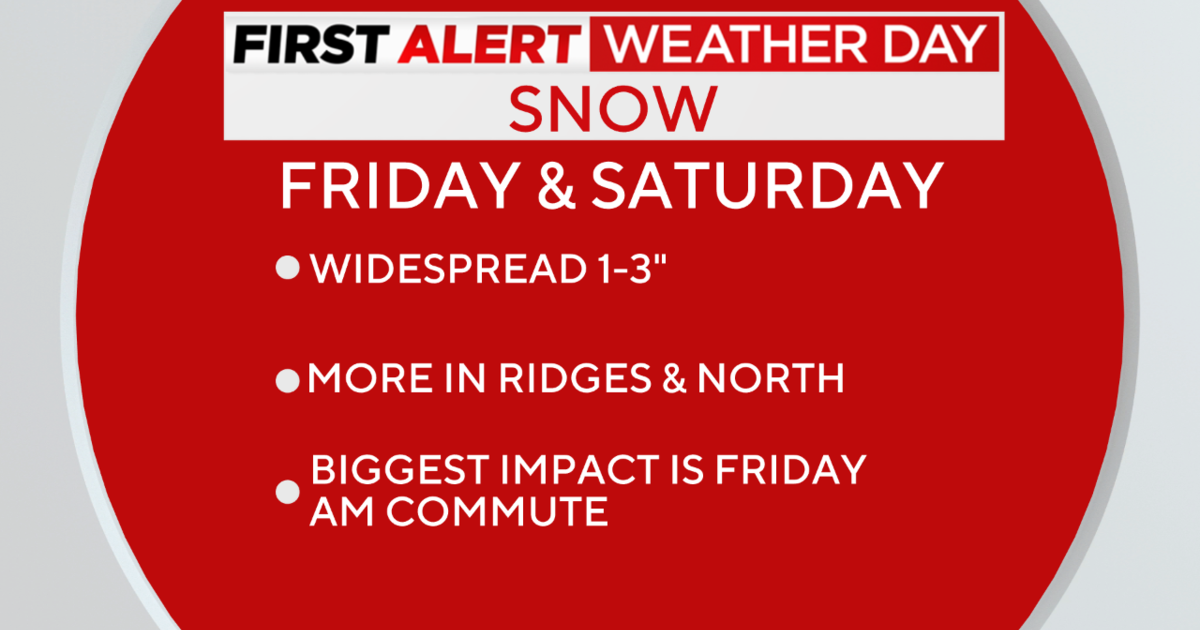 Snow showers expected to impact road conditions in Pittsburgh through Saturday | First Alert Weather