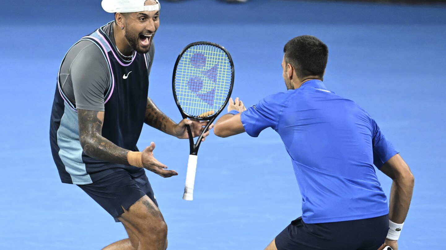 Djokovic and Kyrgios lose in doubles to top-seeded team at the Brisbane International